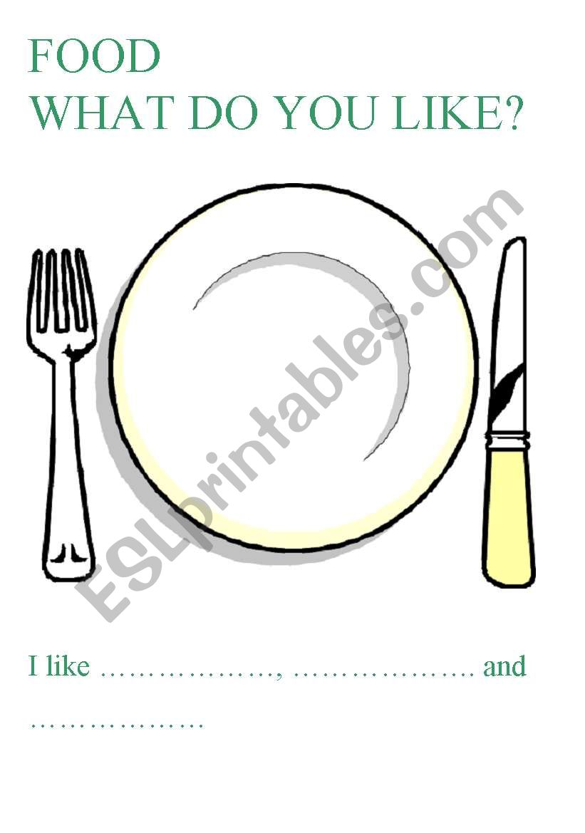 what do you like? - food worksheet