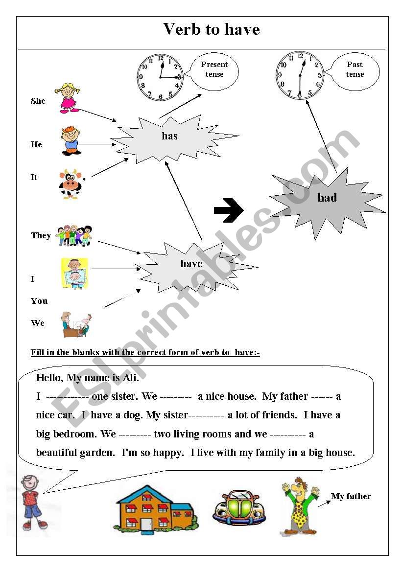 verb to have worksheet