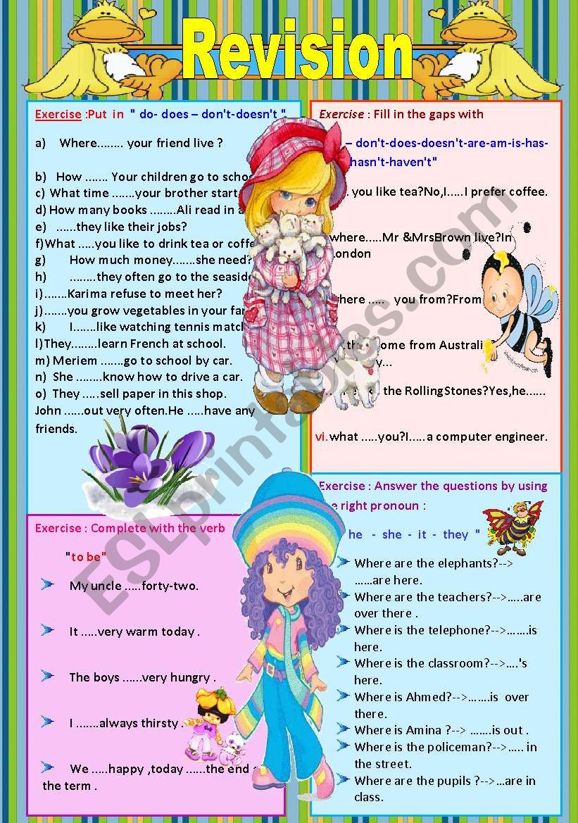 Revision worksheet