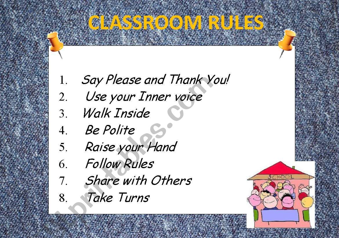 Classroom Rules worksheet