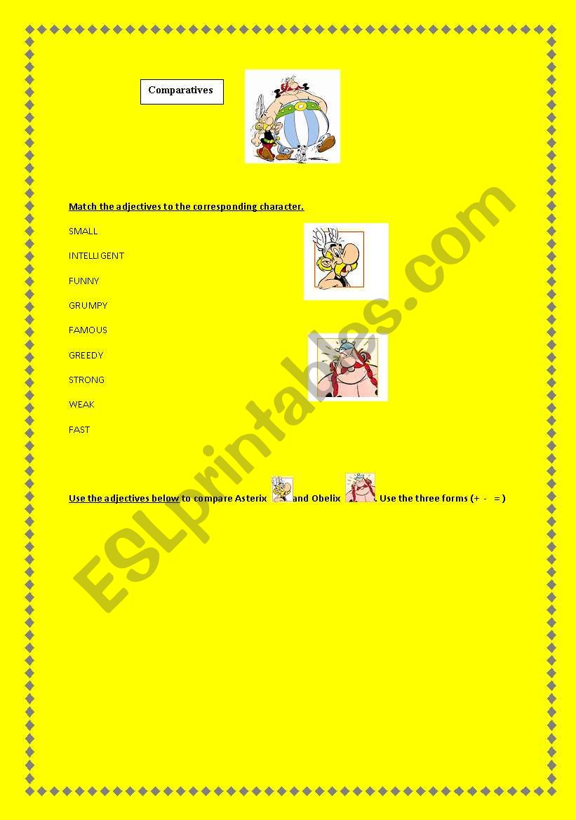 Comparatives worksheet