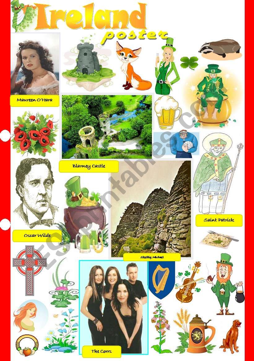 Ireland poster worksheet