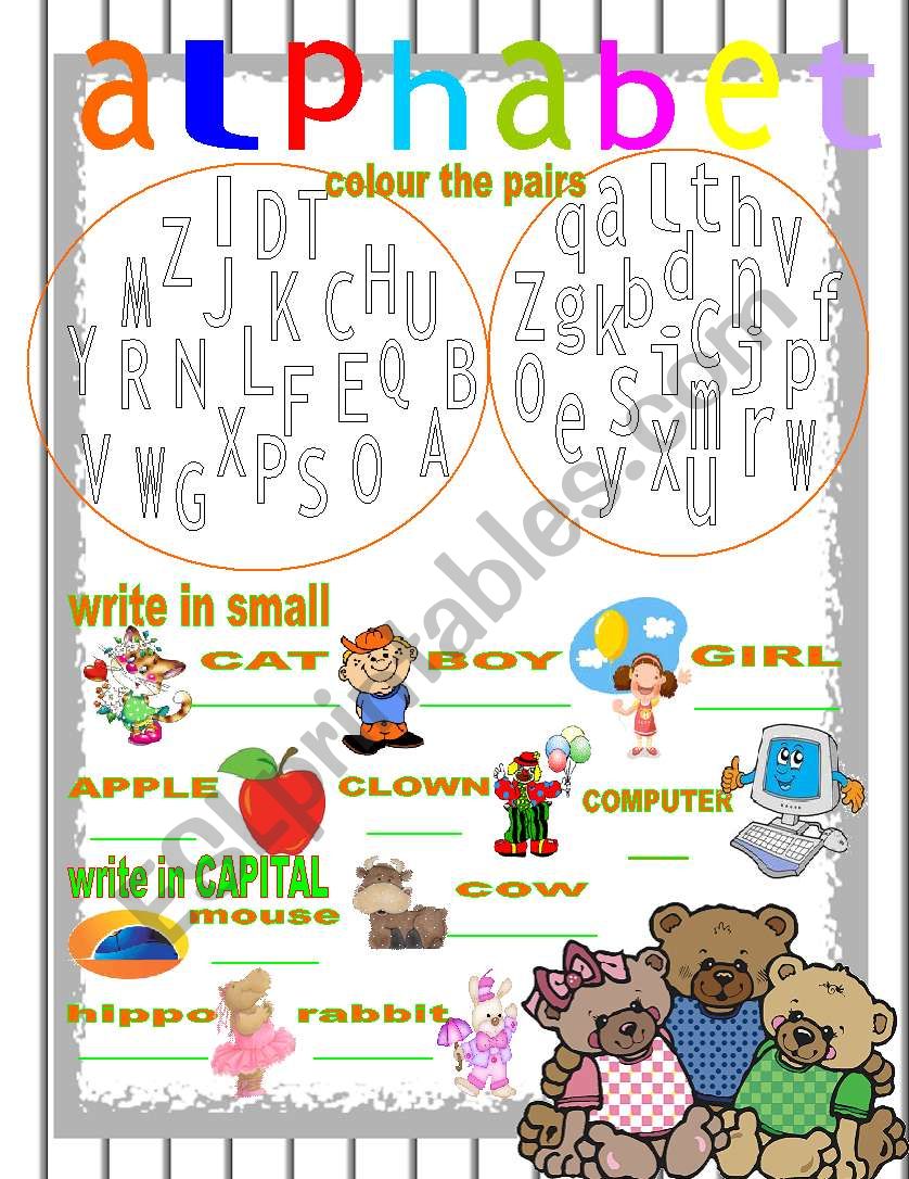 alphabet worksheet