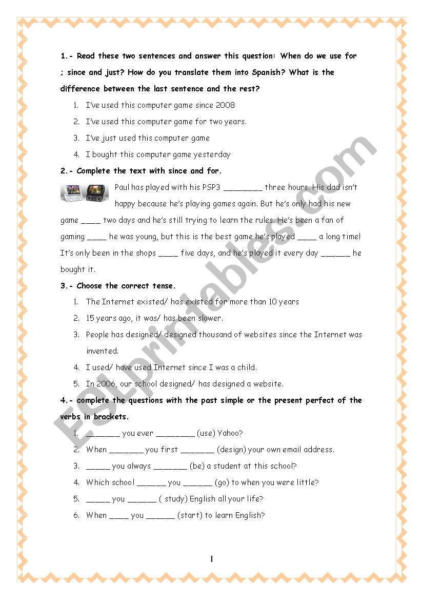 Computers worksheet