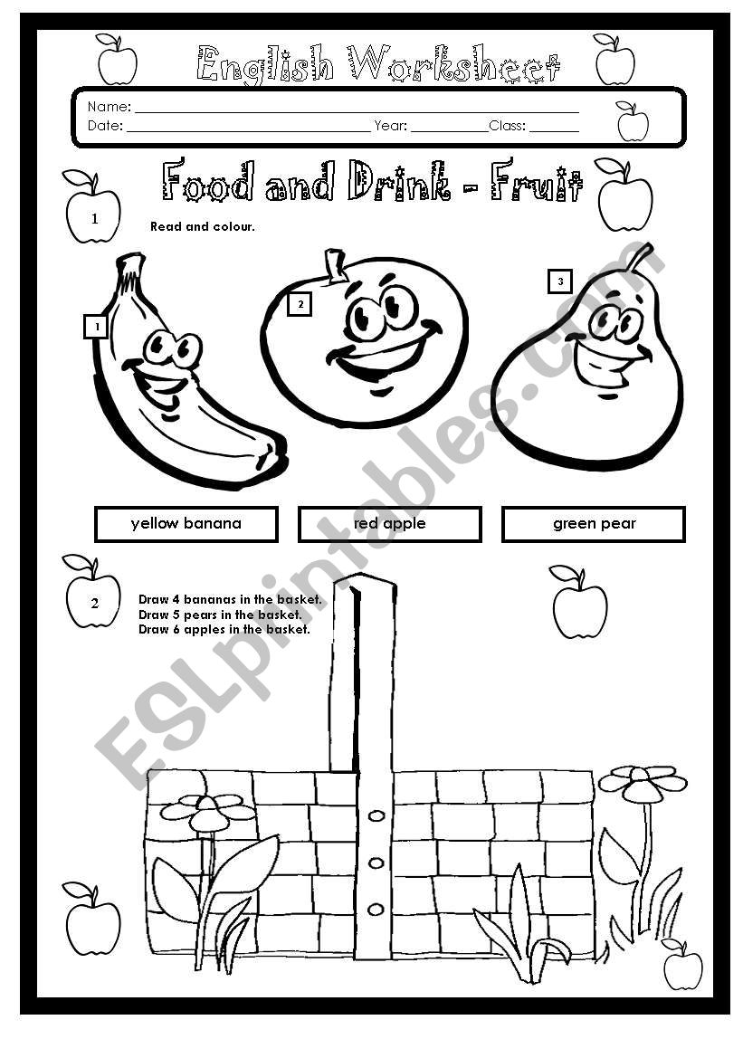 Fruit worksheet