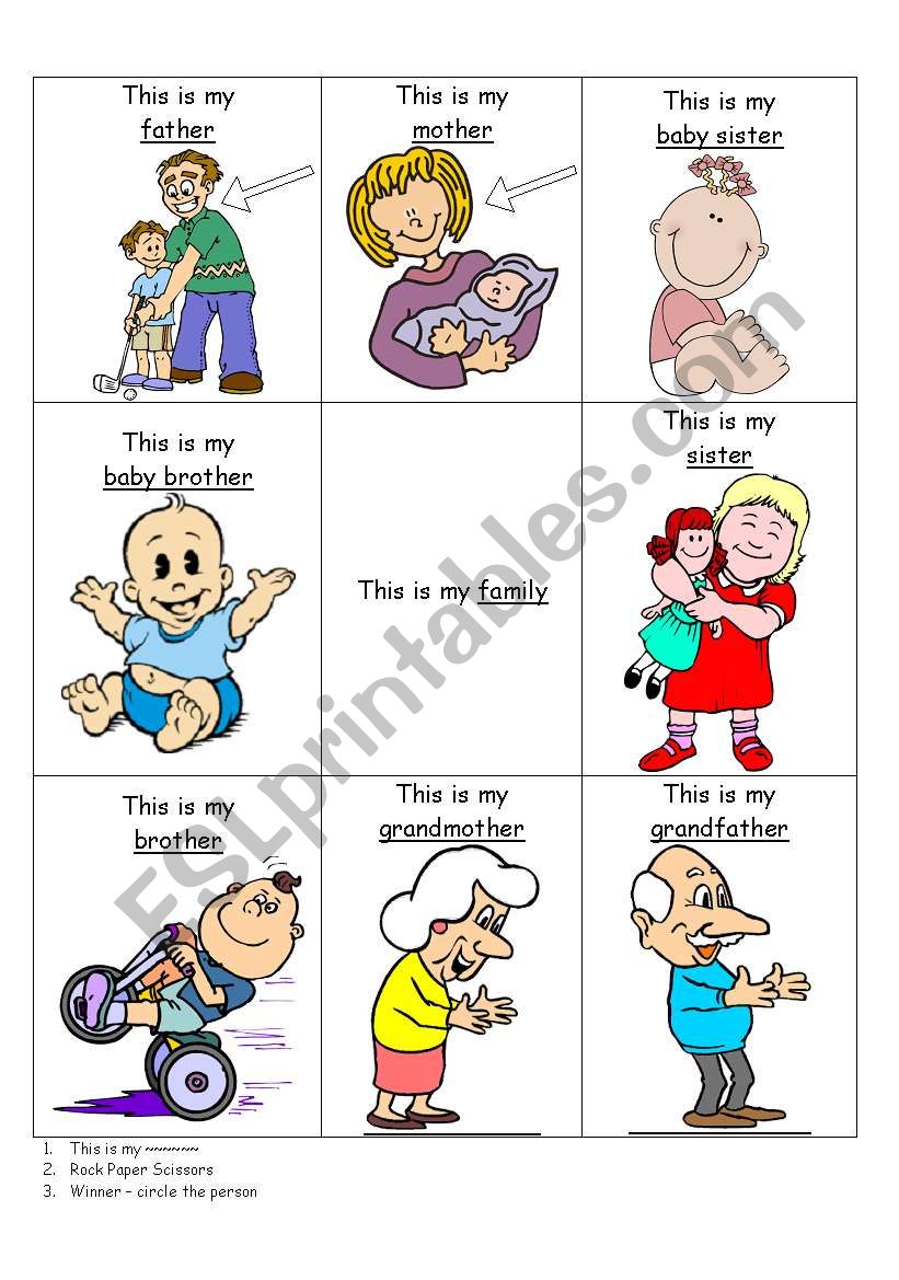 Family - This is my family worksheet