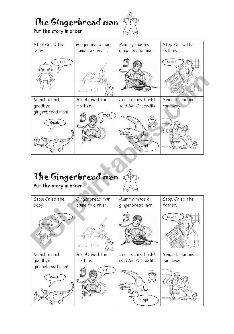 The Gingerbread man worksheet