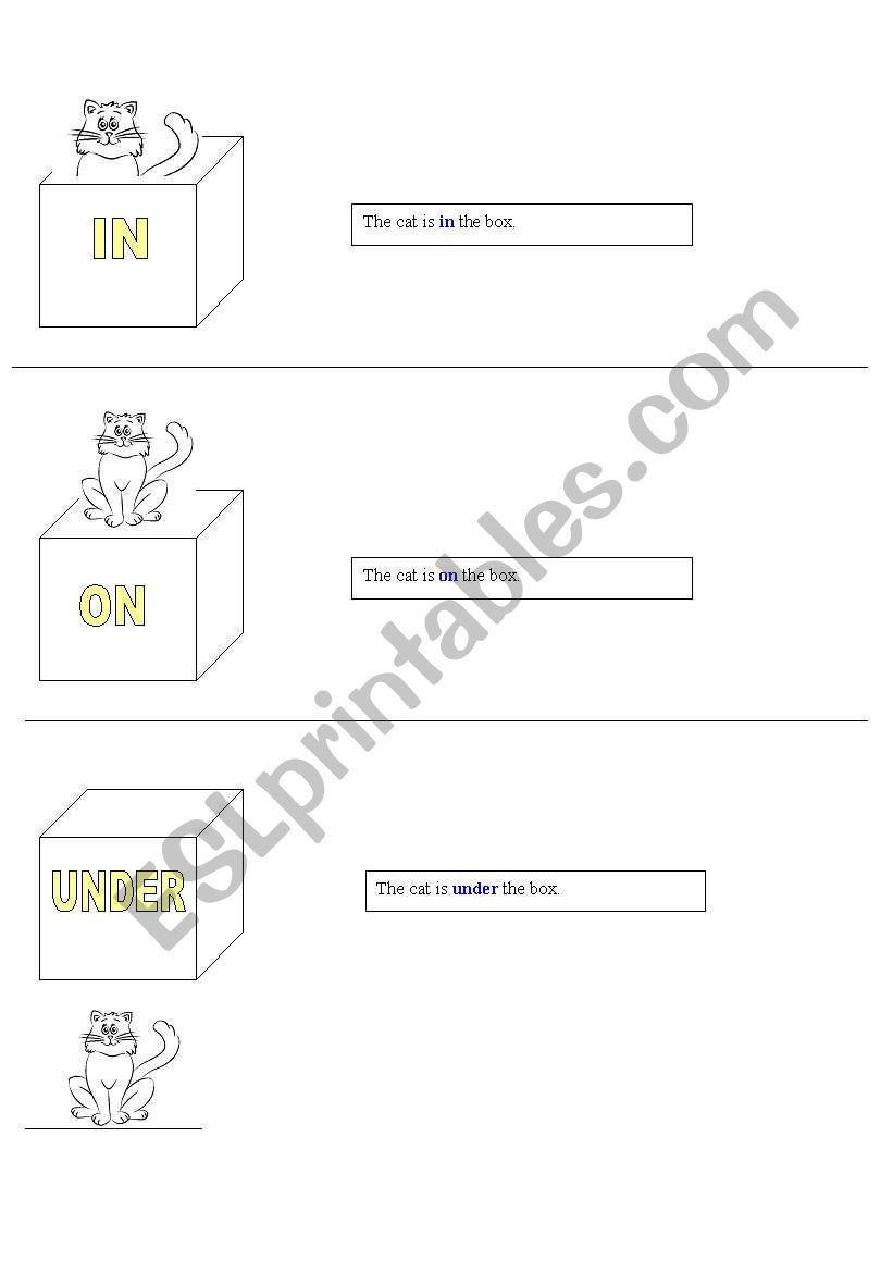 Prepositions worksheet