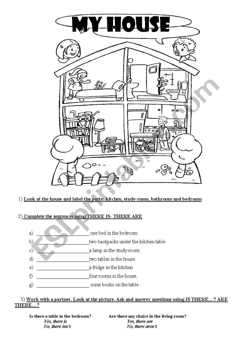 My house worksheet