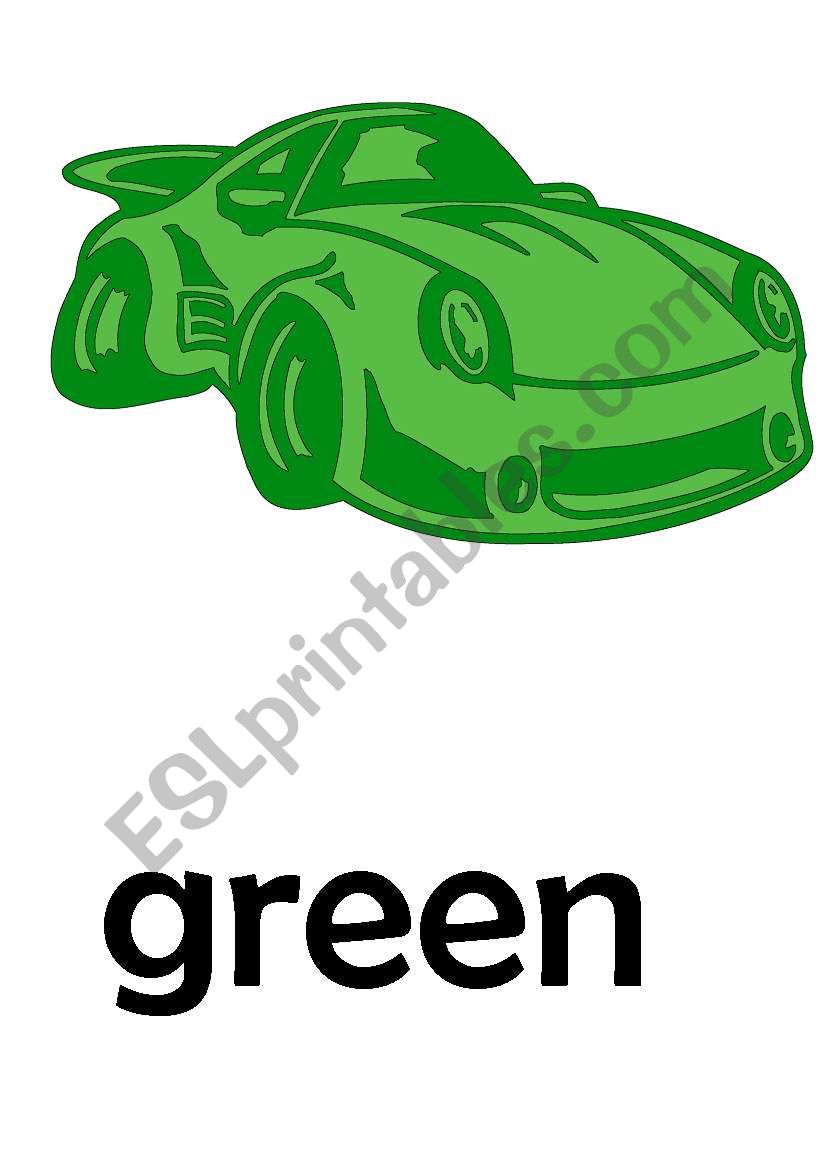 COLOURS and CARS flashcards SET 1/2