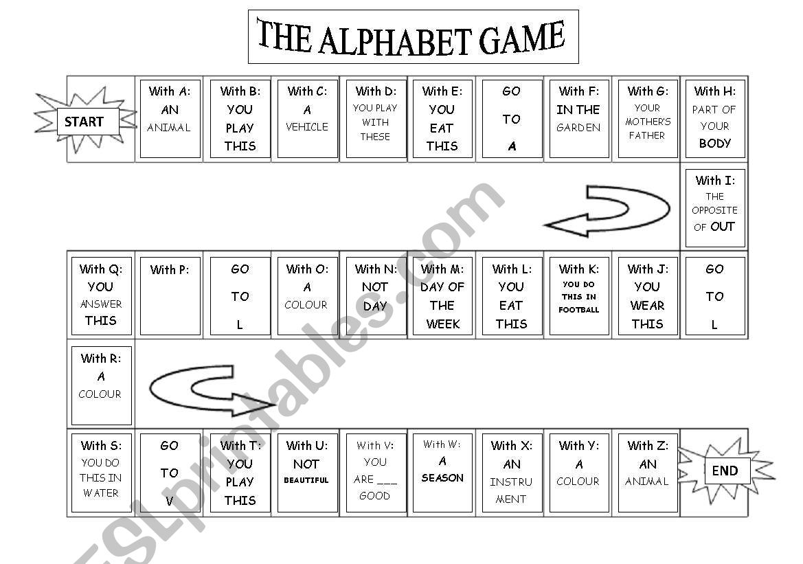 MY ALPHABET GAME worksheet