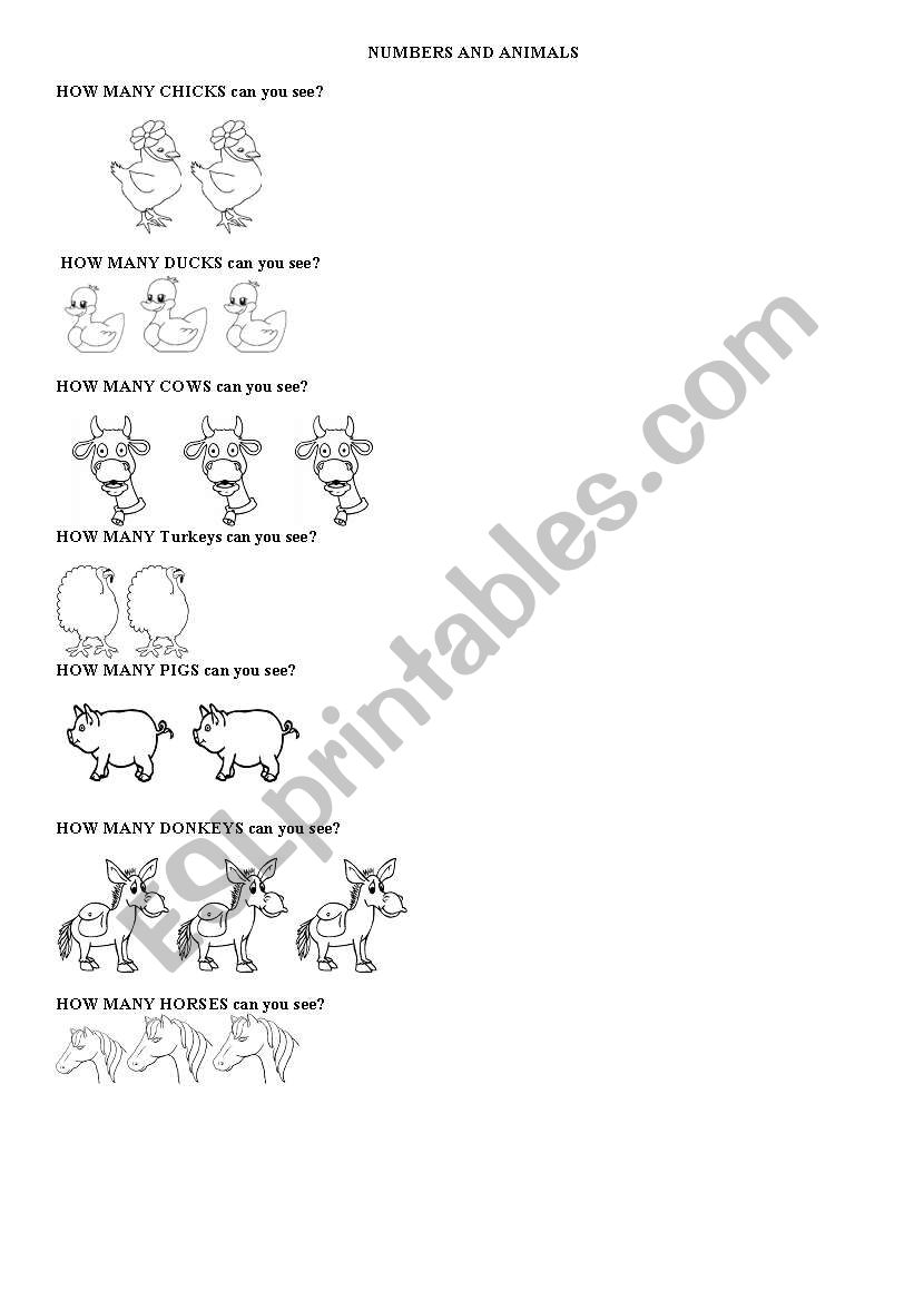 How many? worksheet