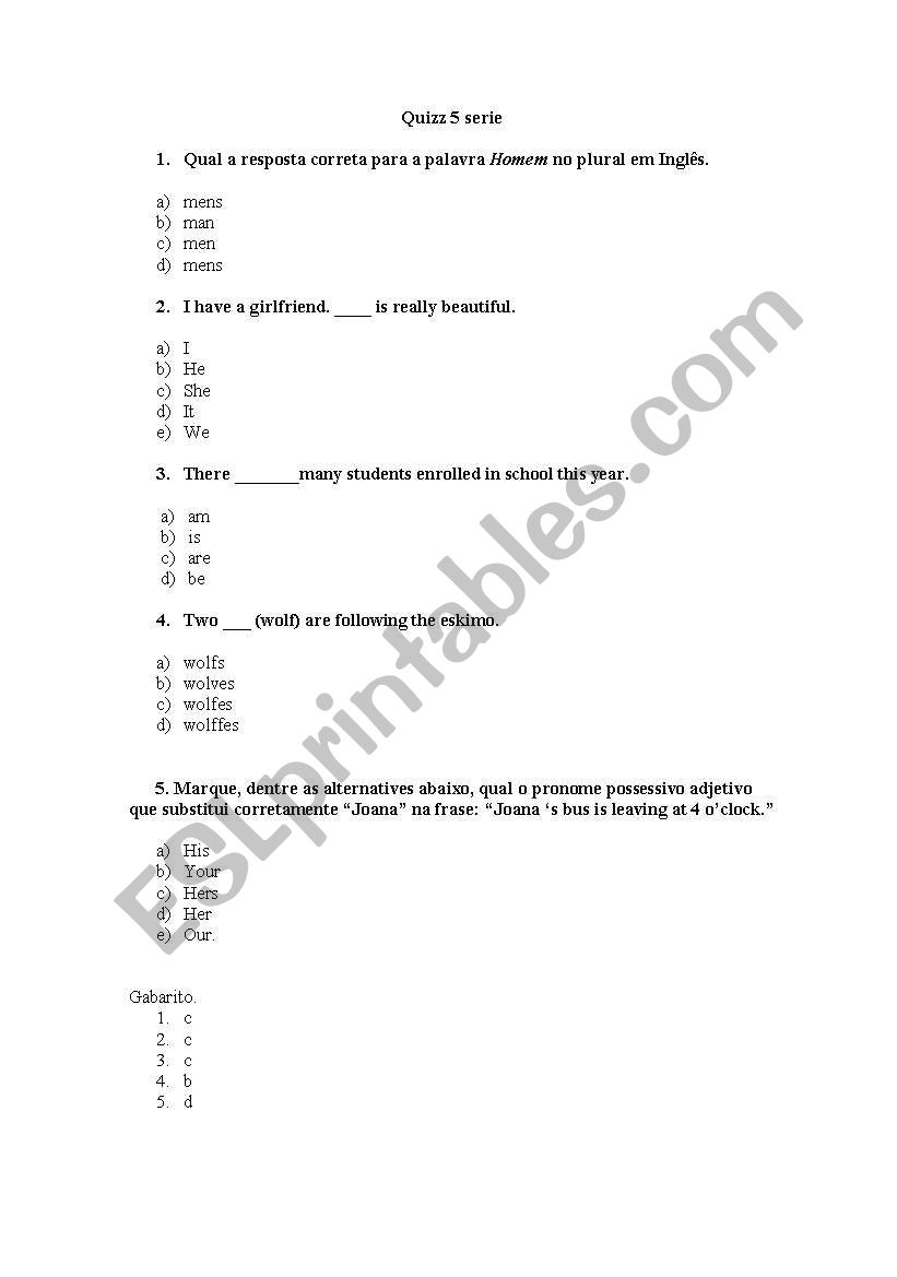 Quizz Basic. worksheet