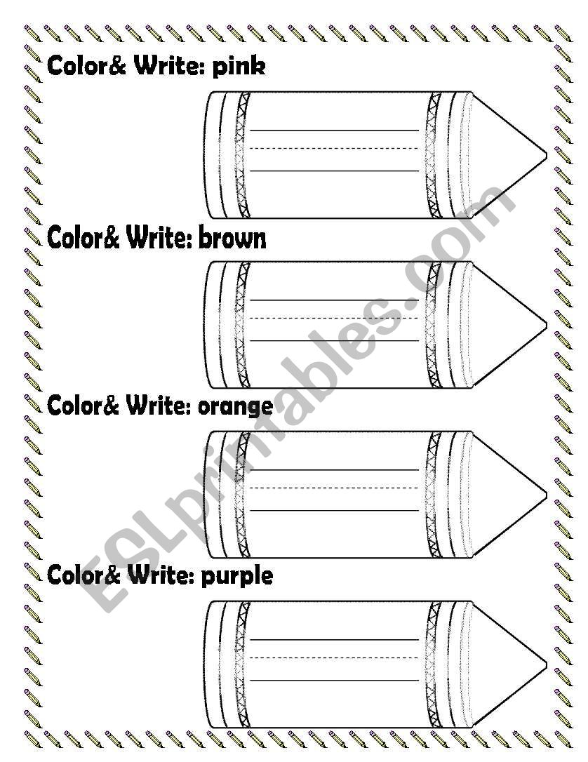 color& write 2 worksheet
