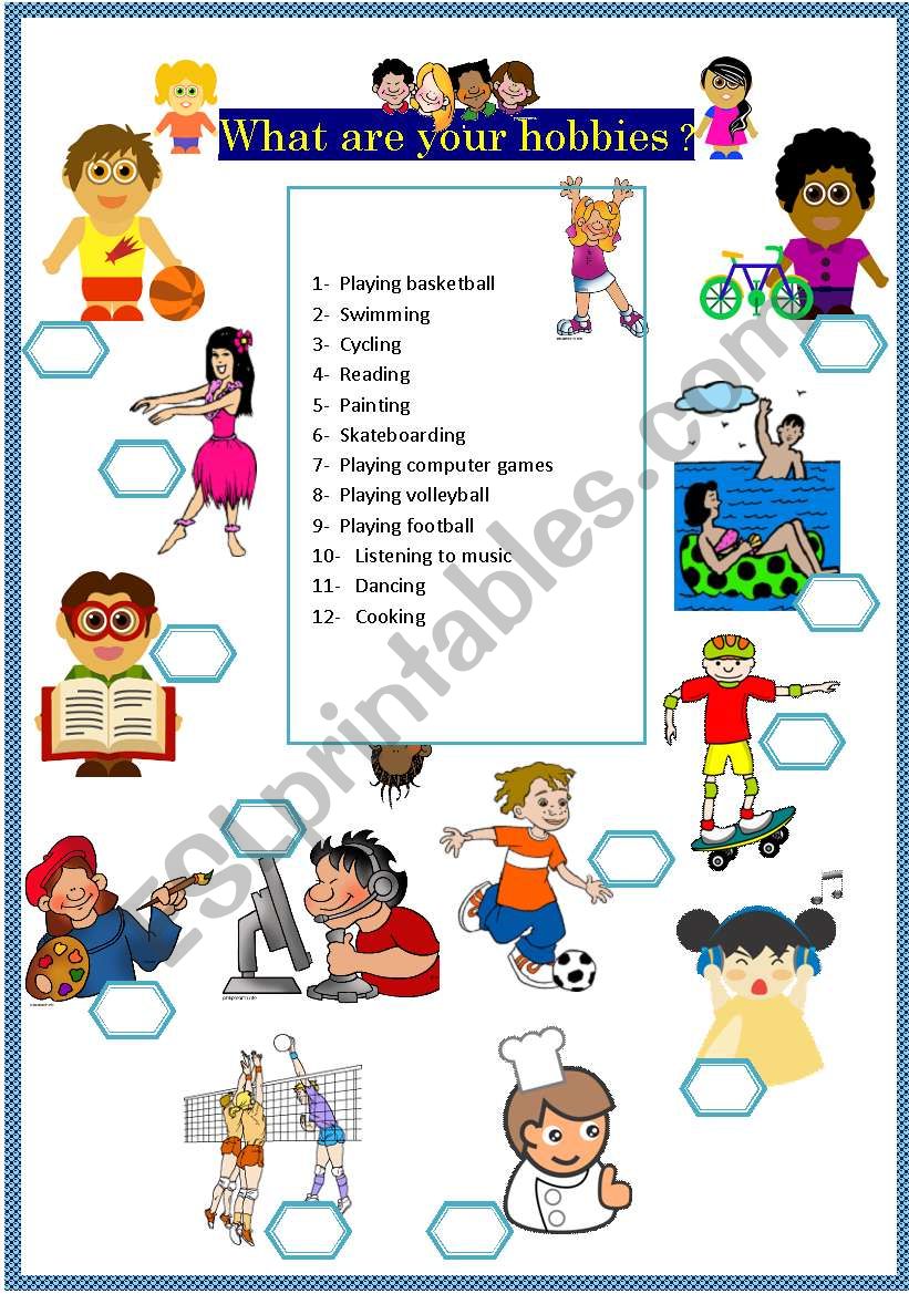 Hobbies worksheet