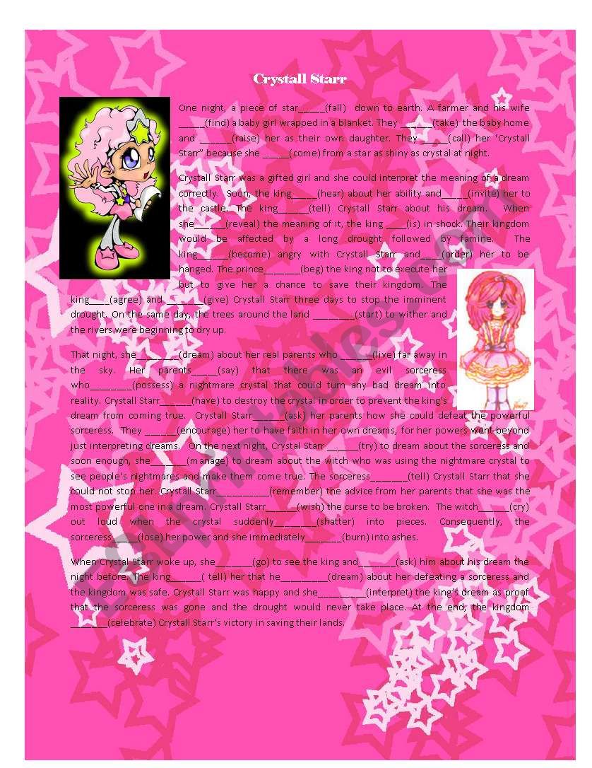 Fairytale series 1 ( Crystall Starr)-Simple past tense