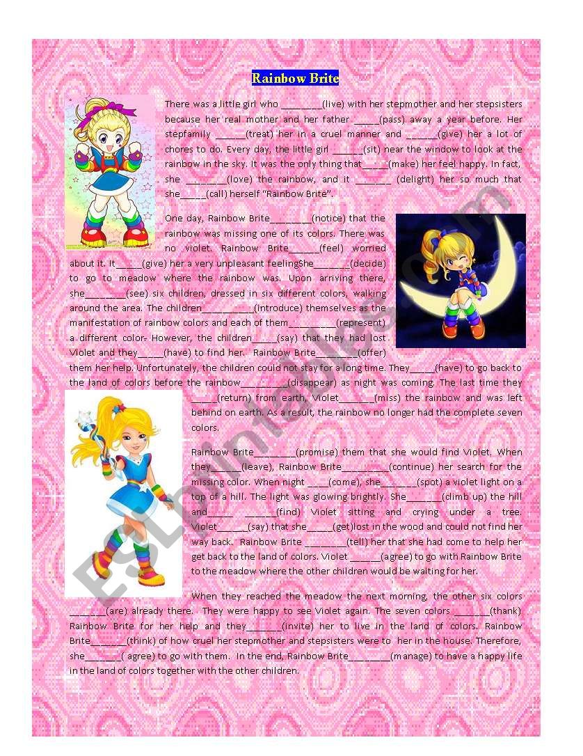 Fairytale series 3 ( Rainbow Brite)-Simple past tense