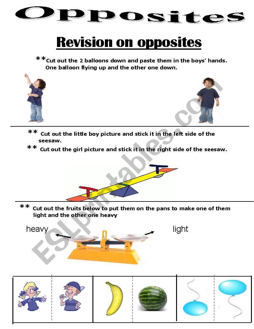 opposite worksheet worksheet