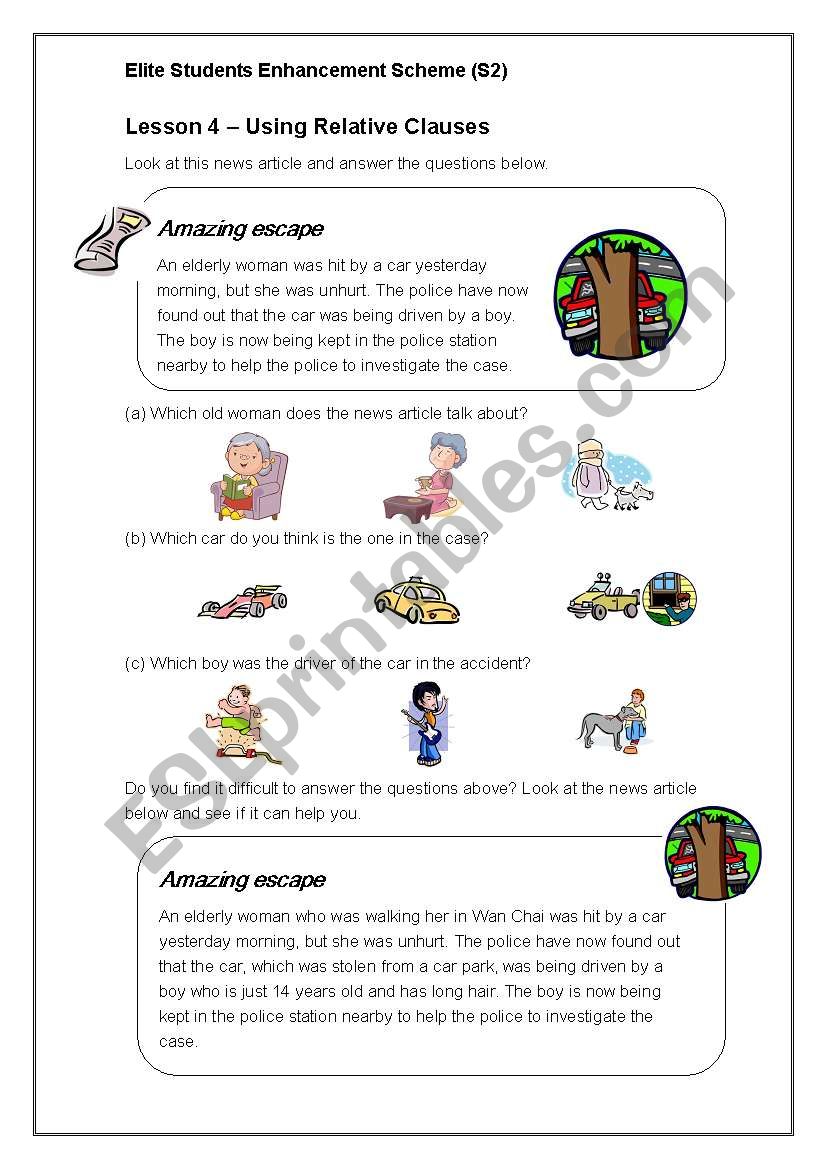 Interesting ways to use relative clauses