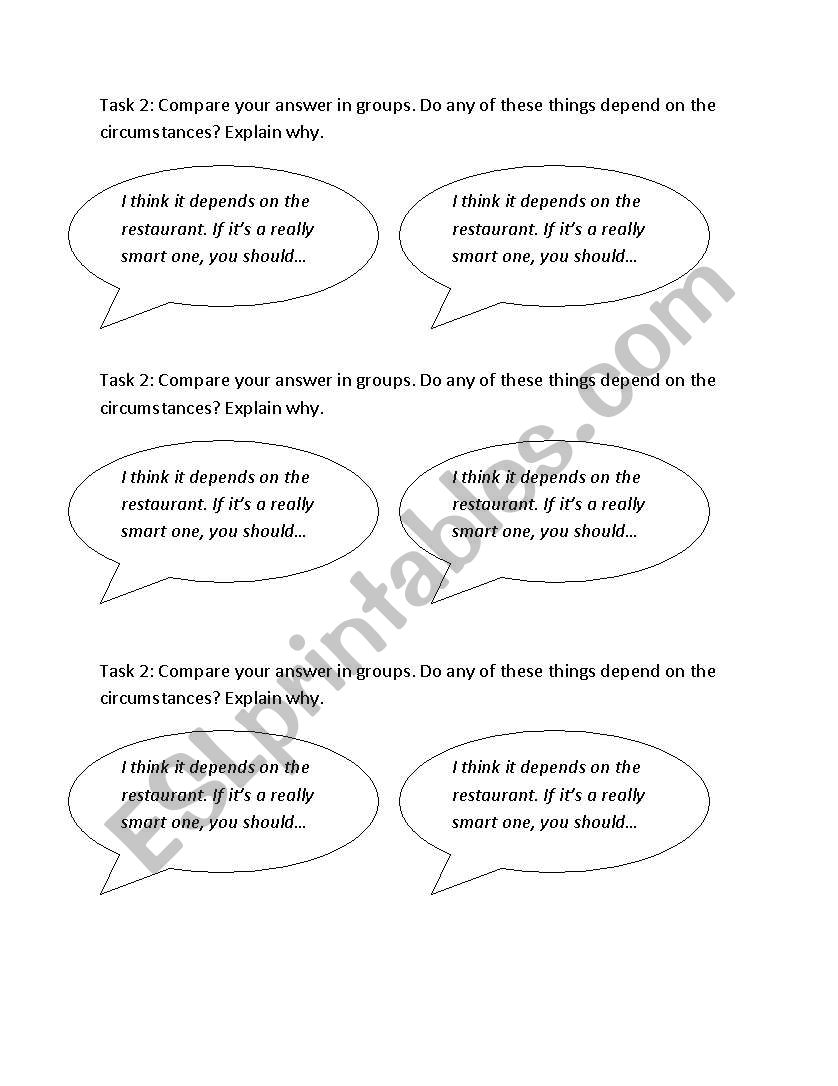 speaking worksheet