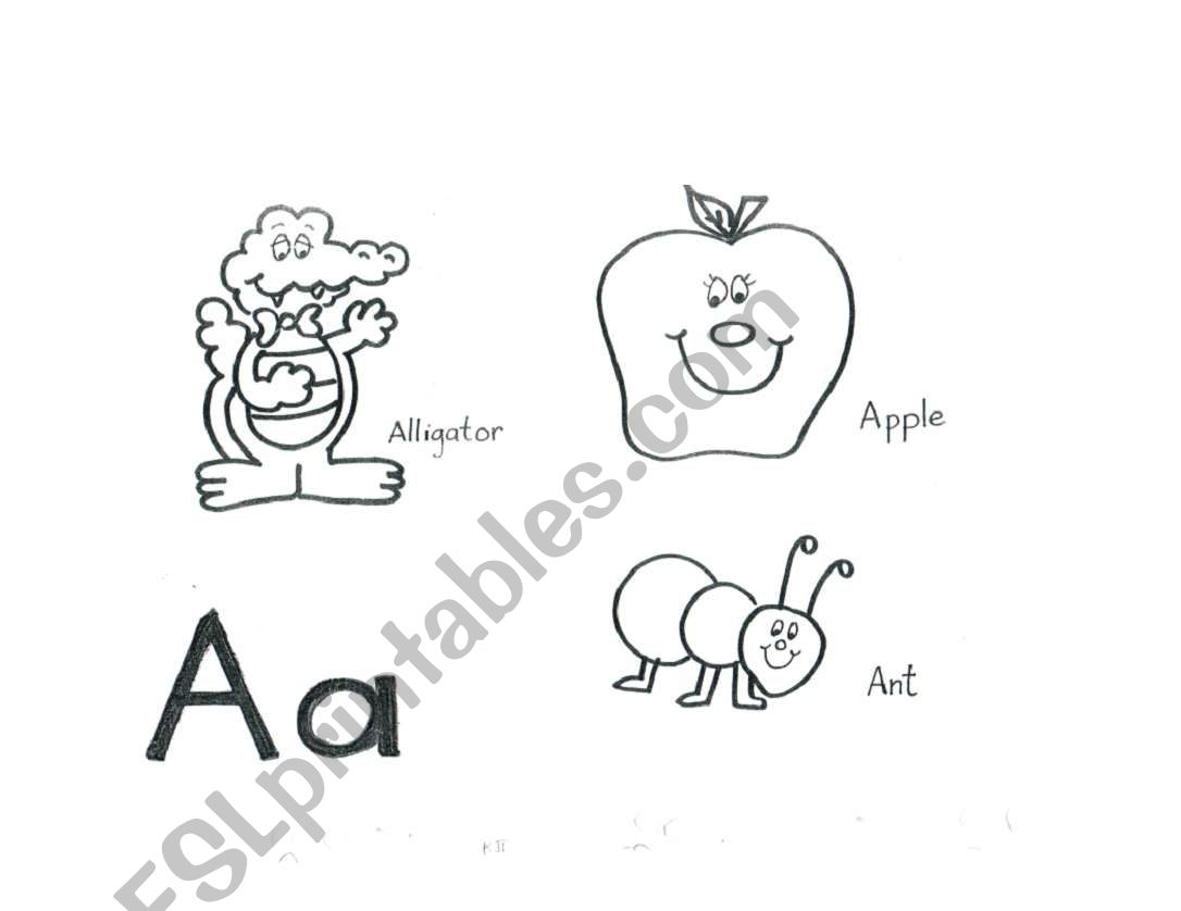 The ABCS letter A worksheet