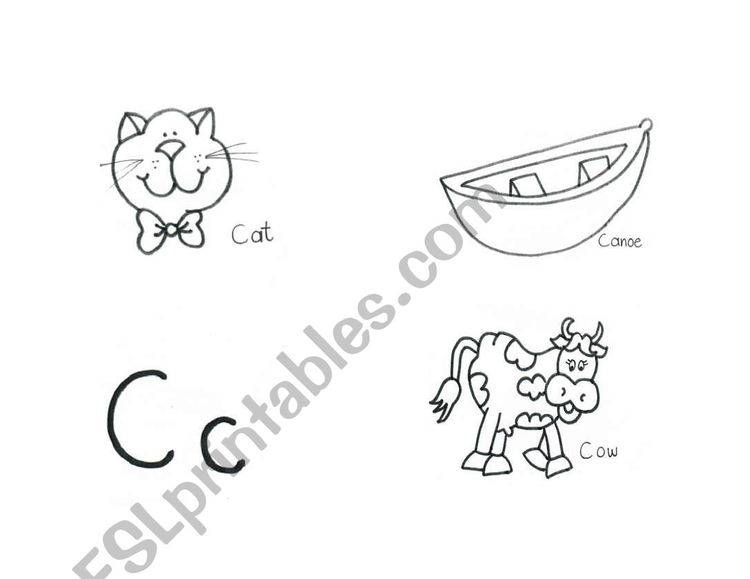 The ABCS letter C worksheet