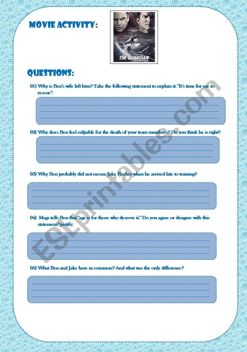 The guardian worksheet