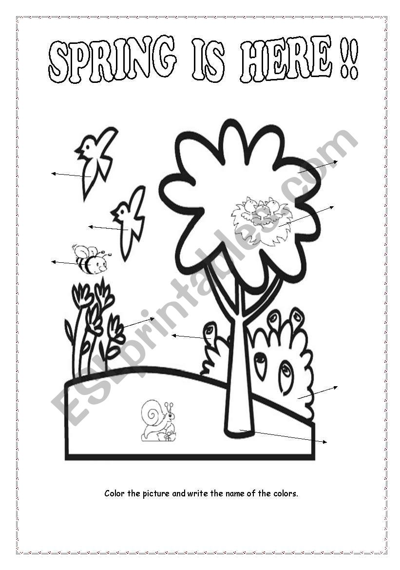 Spring is Here! worksheet