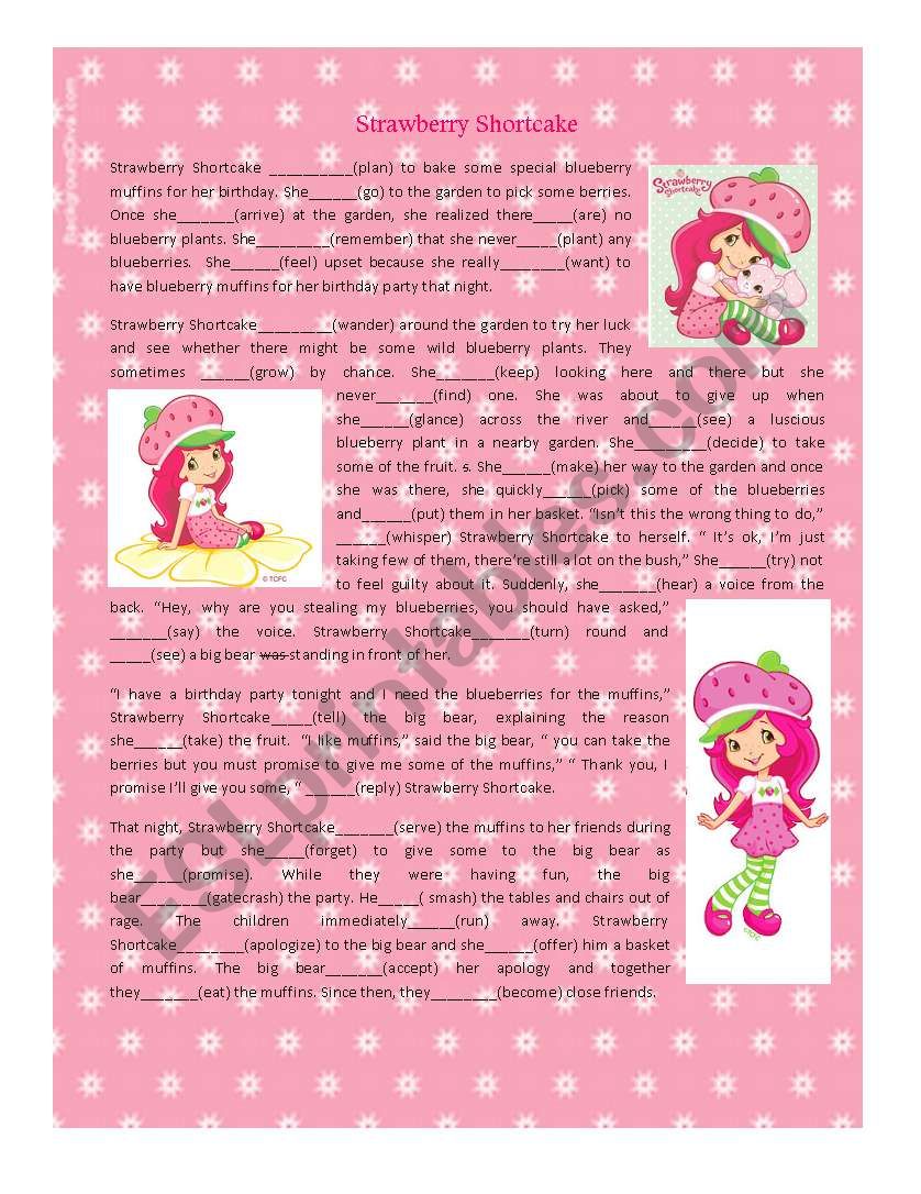 Fairytale series 5 ( Strawberry Shortcake)-Simple past tense