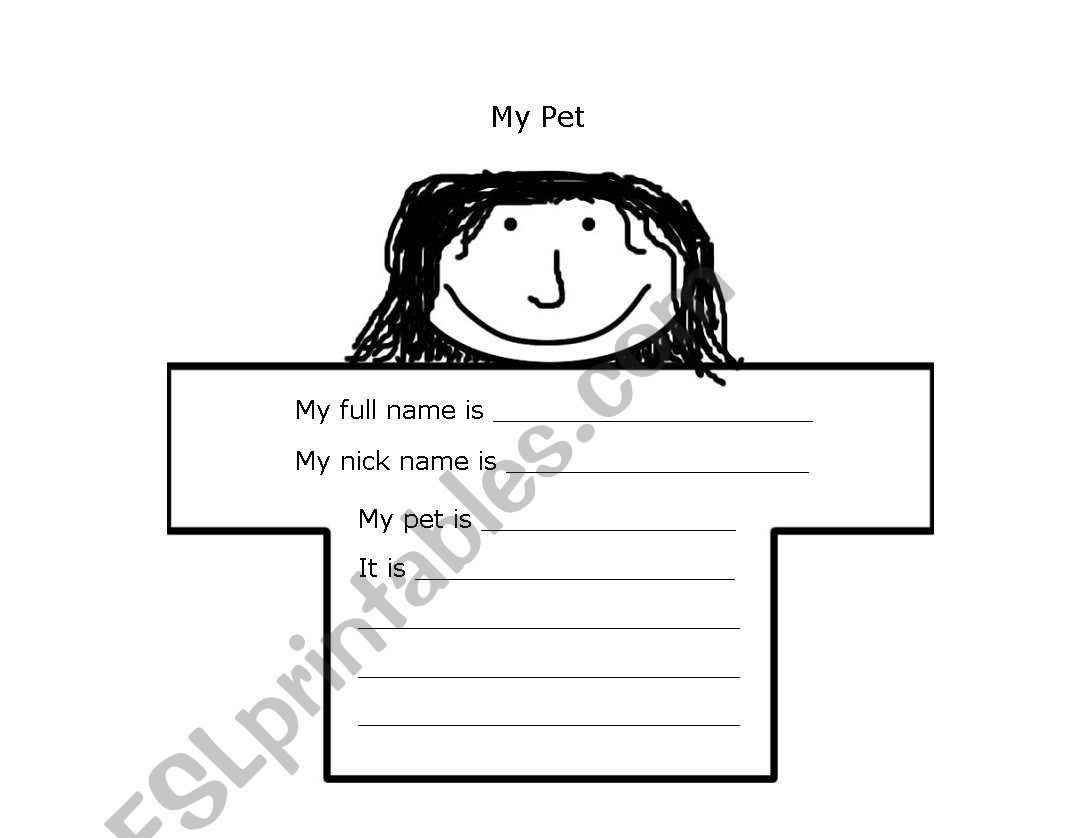 my pets worksheet