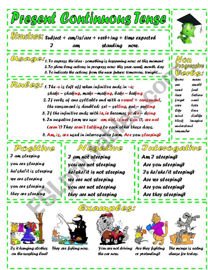 Present Continuous Tense worksheet