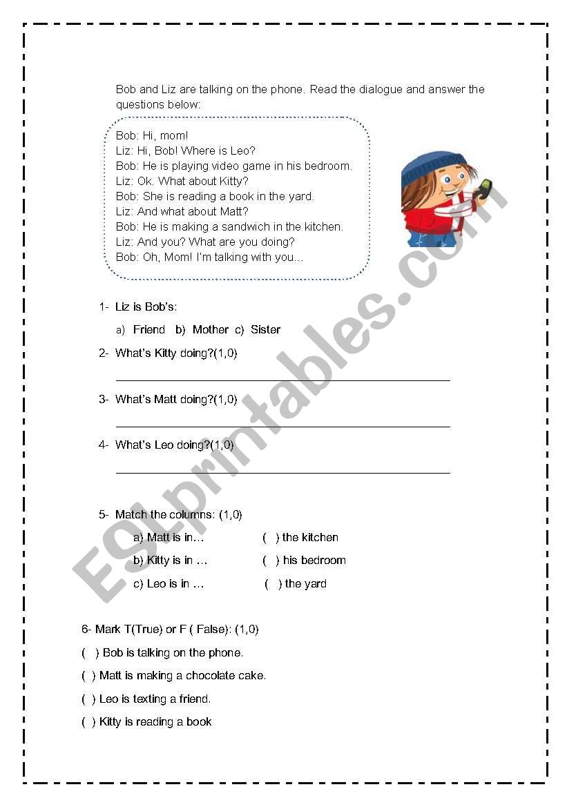 PRESENT CONTINUOUS worksheet