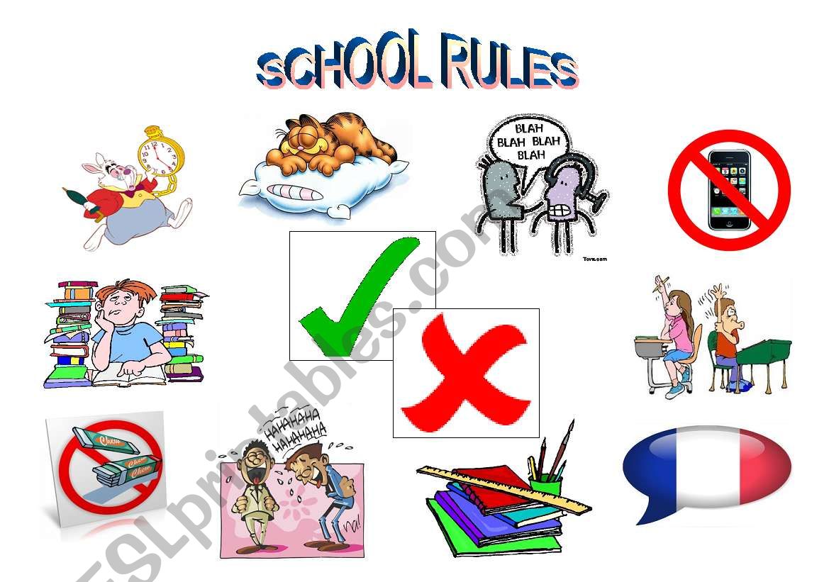 SCHOOL RULES worksheet