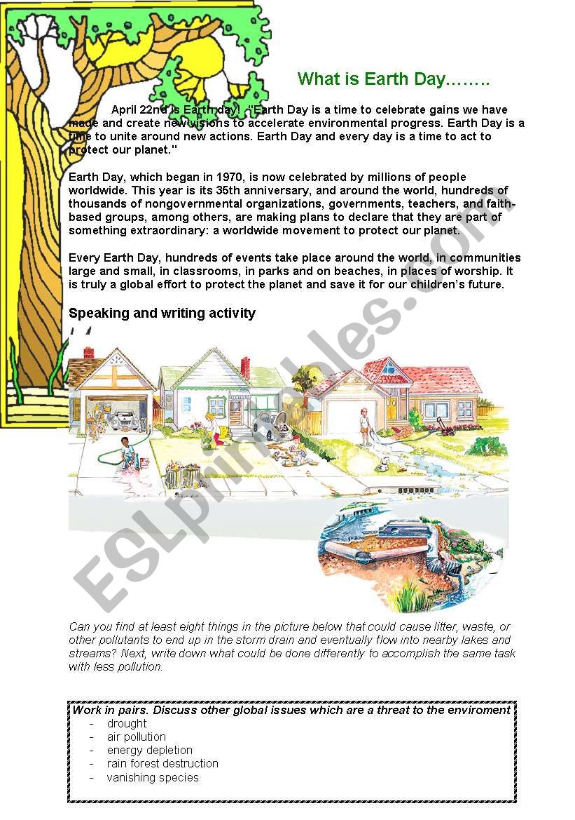 What is Earth Day worksheet