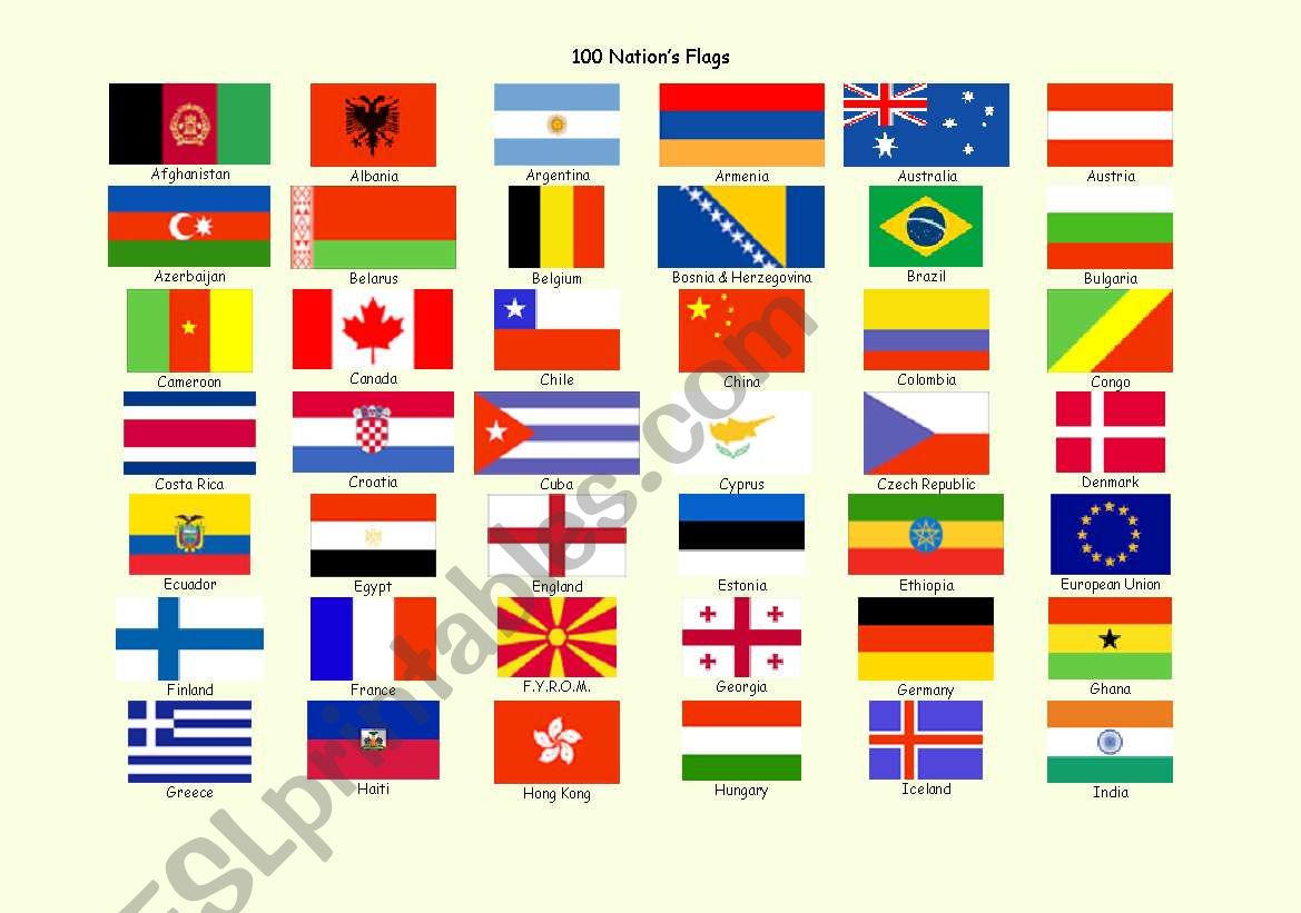 FLAGS worksheet