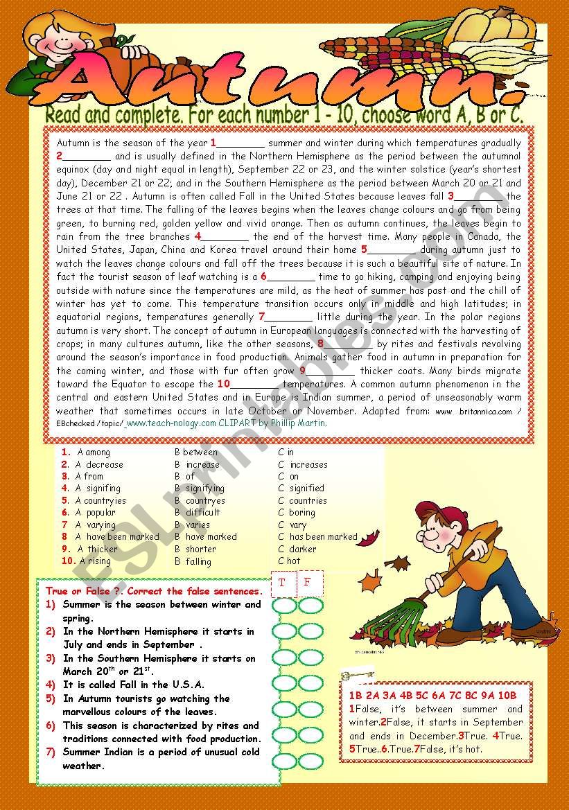 AUTUMN. worksheet