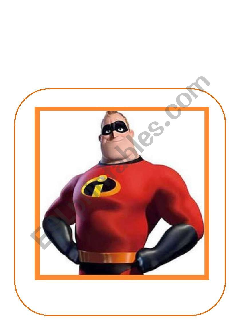 The Incredibles Family flashcards