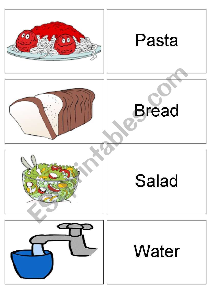 Food domino worksheet