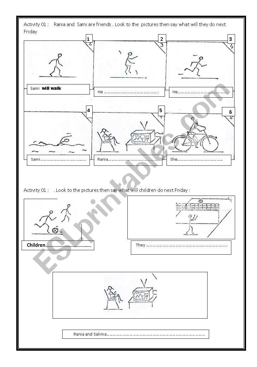 simple future worksheet