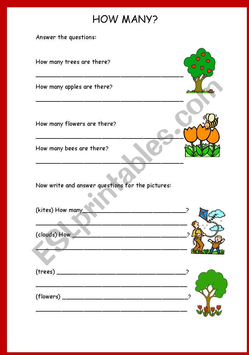 How Many? worksheet