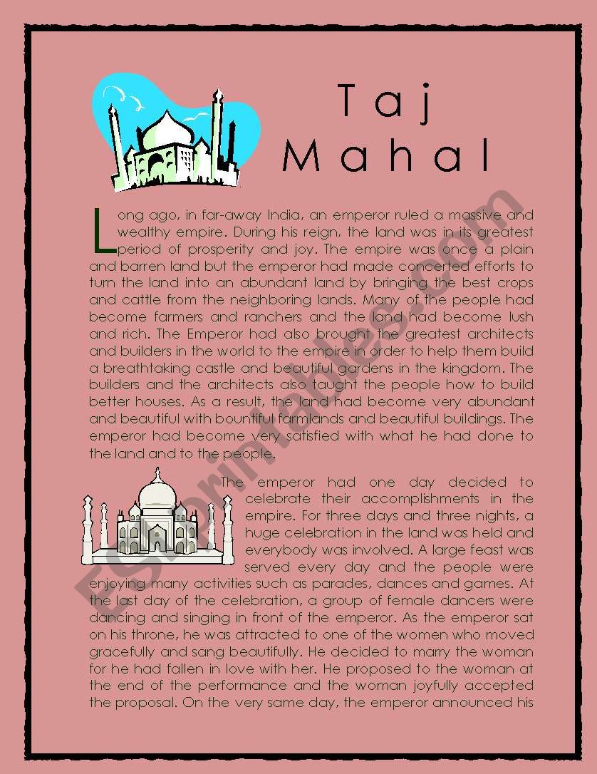 Wonder of the World Story series 2 ( Taj Mahal)