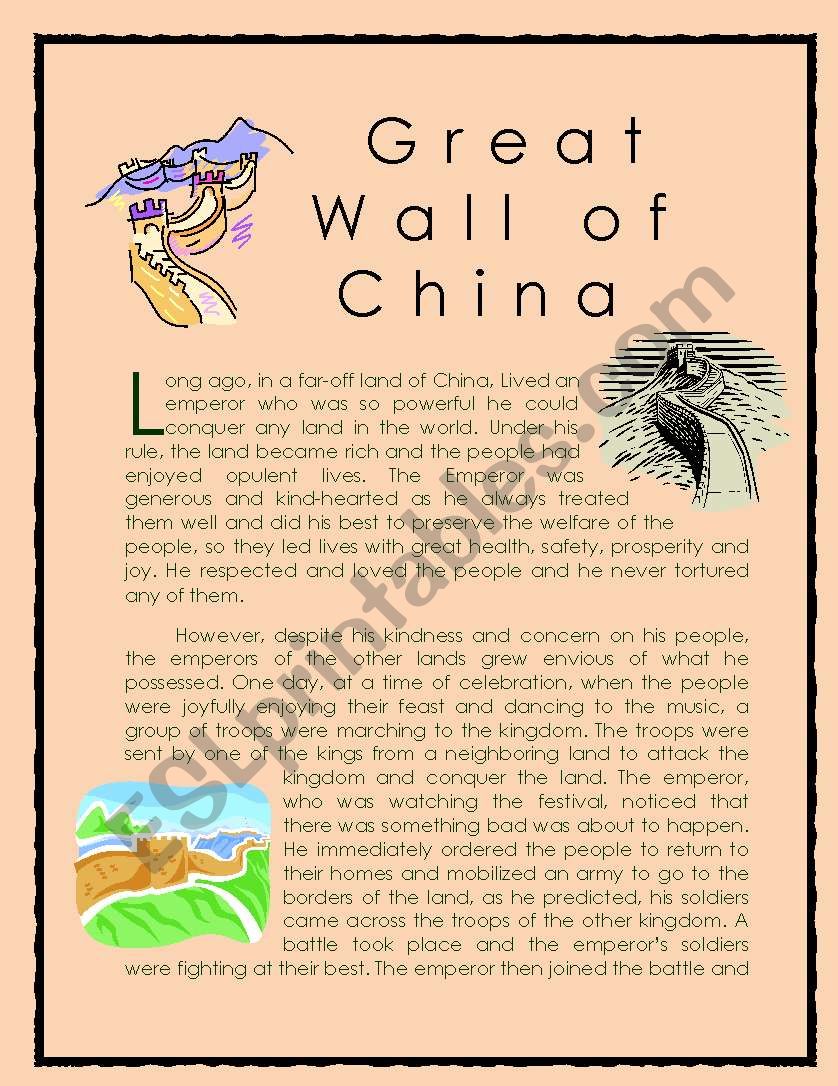 Wonder of the World Story series 3 ( Great Wall of China)