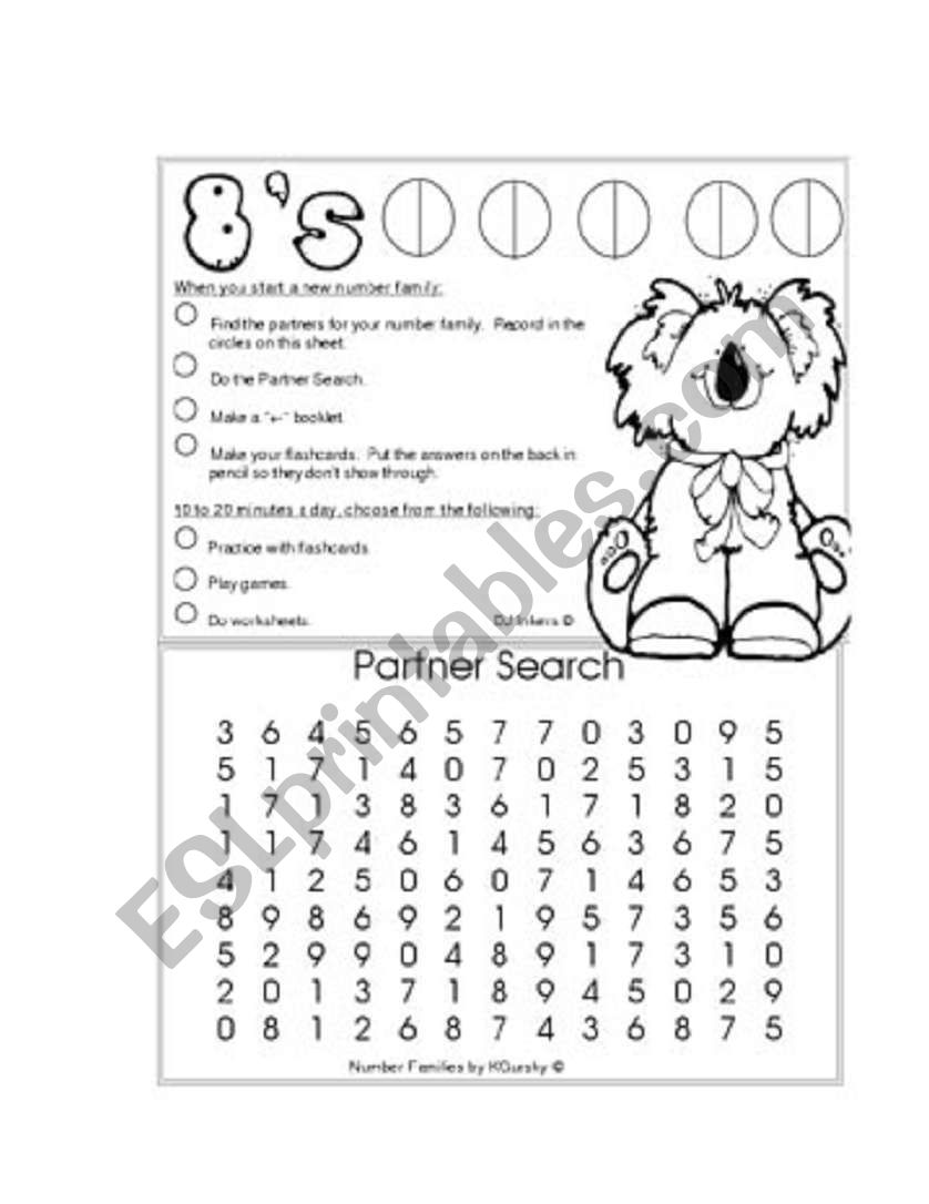 number family worksheet