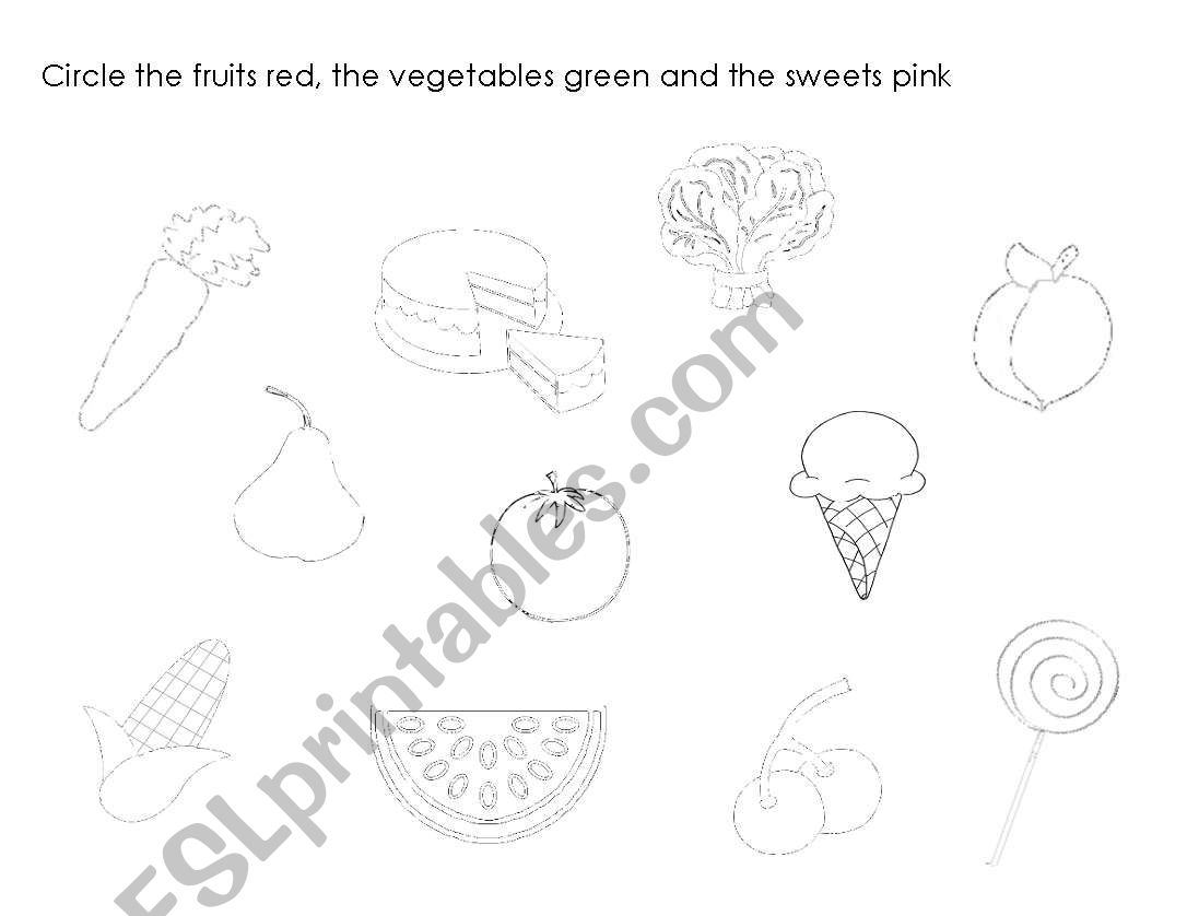 Fruits worksheet