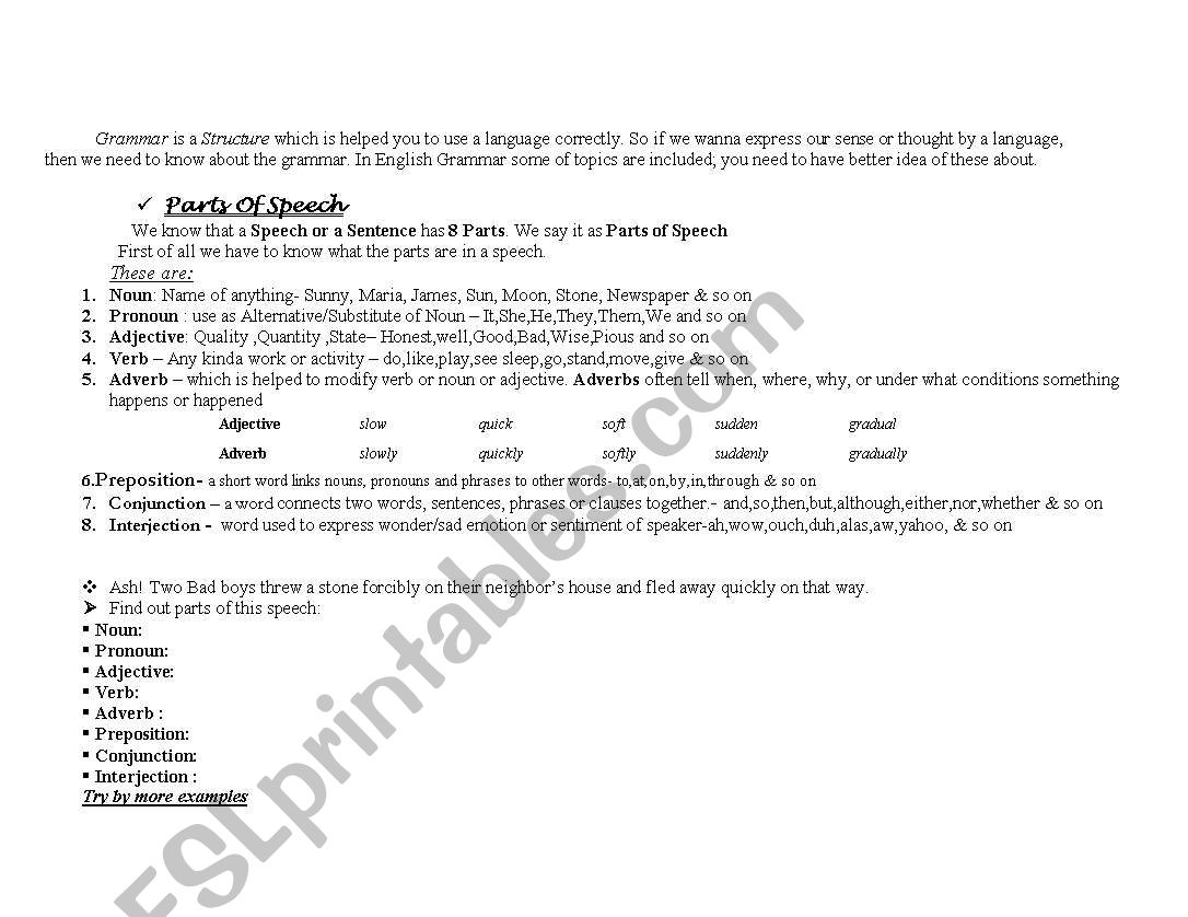 Tense worksheet