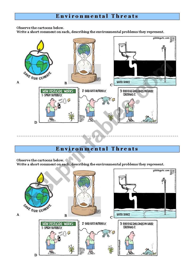 Environmental threats - writing