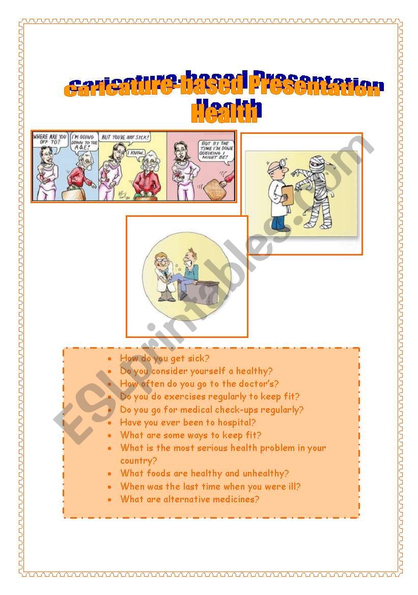 Caricature-based presentation on Health