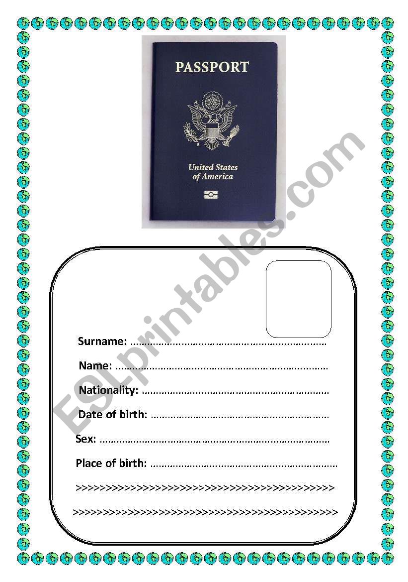 Passport worksheet