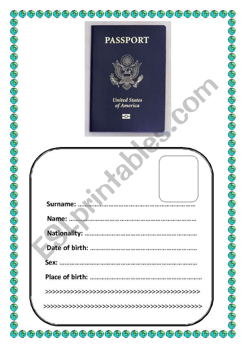 printable passport template for teachers