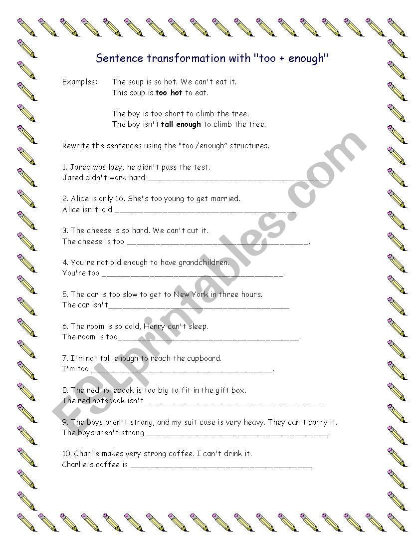 Sentence Transformations Using 